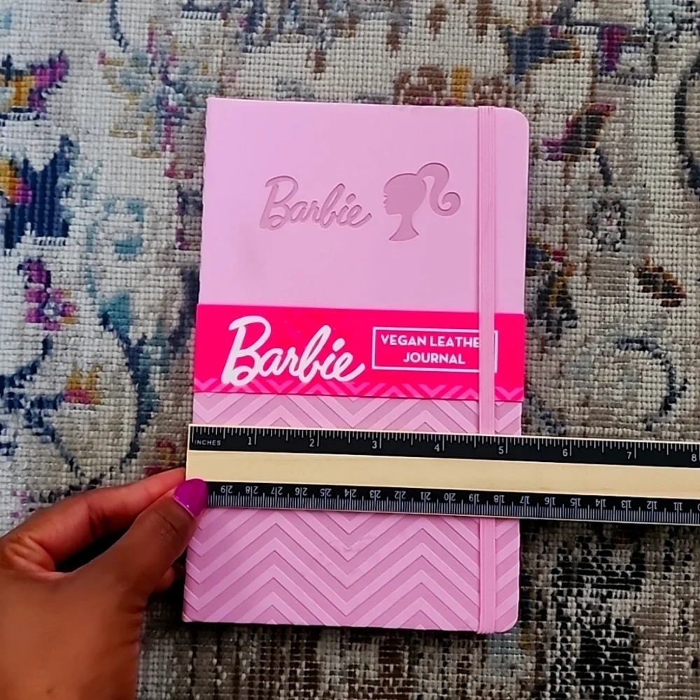 NWT, Barbie Pink Journal Diaries Notebook Drawing Pad Vegan Leather Secret Book